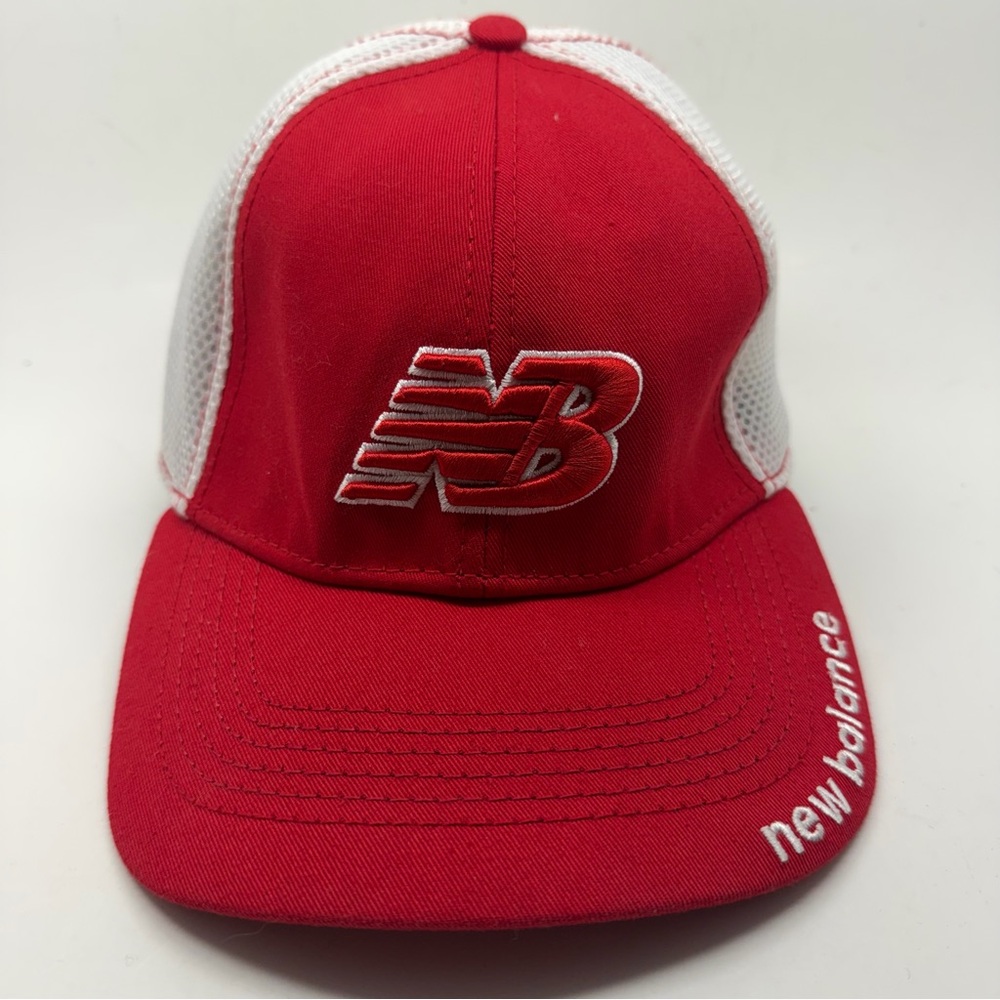 New Balance Red & White Mesh Baseball Cap